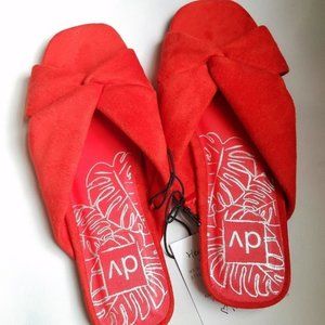NWT Dolce Vita Red Crossband Slippers Slides-8